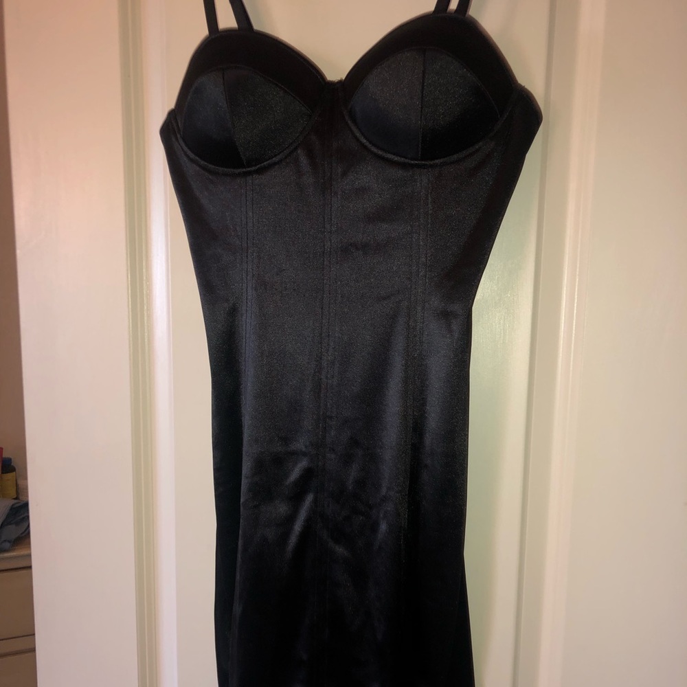 Satin Black Dress